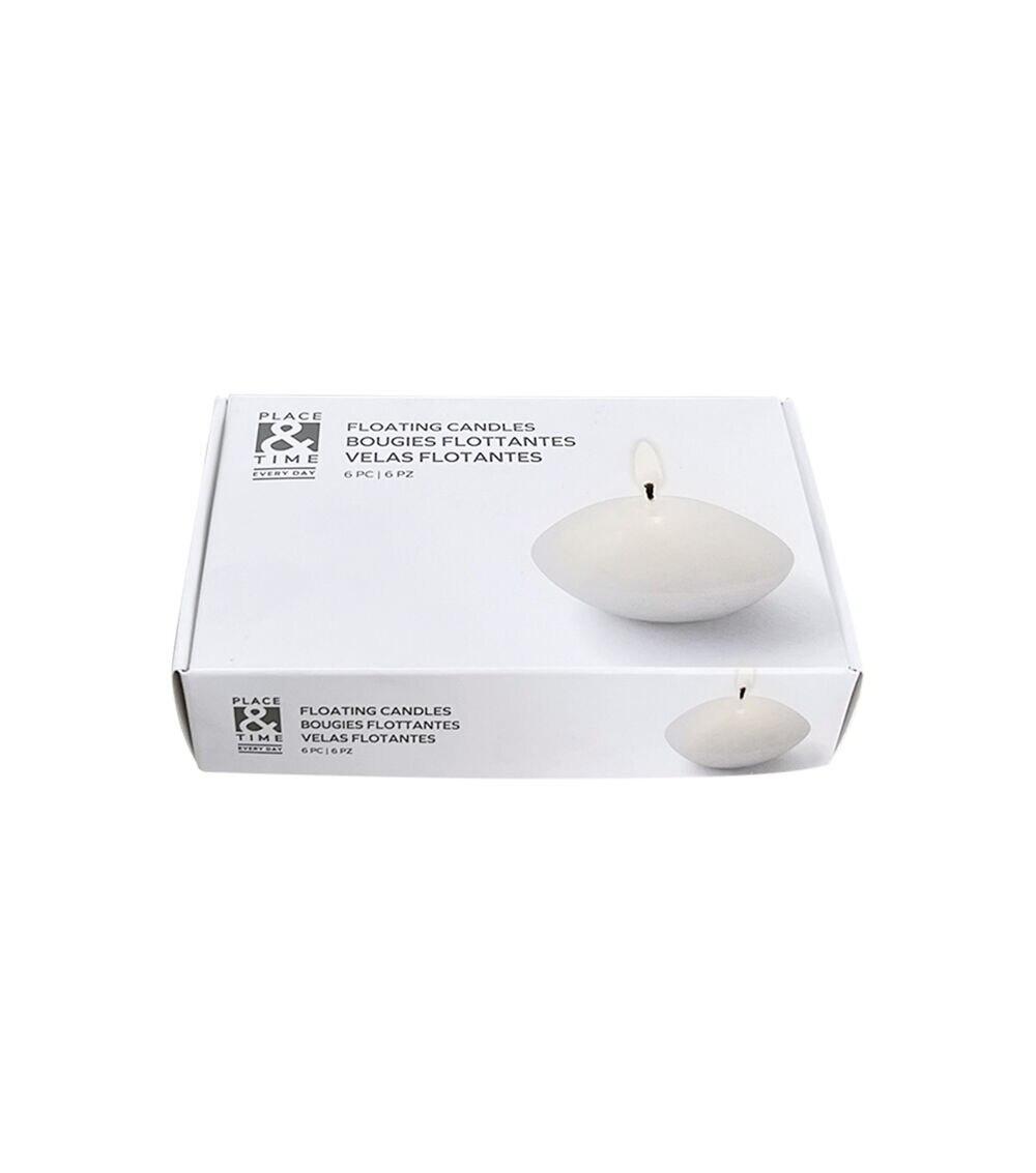 1″ White Unscented Floating Tealights 6pk  |   Candles & Warmers Candles & Warmers Candles & Warmers