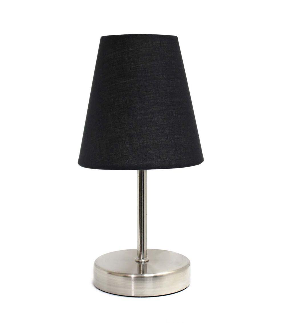 10.5″ Metal Petite Stick Desk Lamp With Fabric Shade Black |   Home Office Home & Decor Black