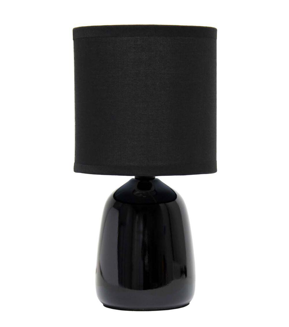 10″ Ceramic Base Desk Lamp With Fabric Shade Black |   Home Office Home & Decor Black