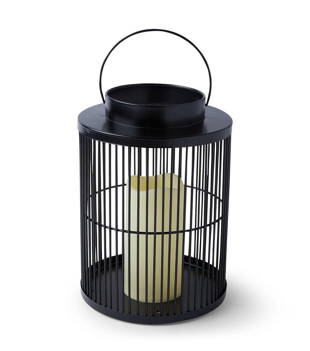 10″ Summer Black Iron Lantern With LED Candle  |   Outdoor Decor Home & Decor Outdoor Decor