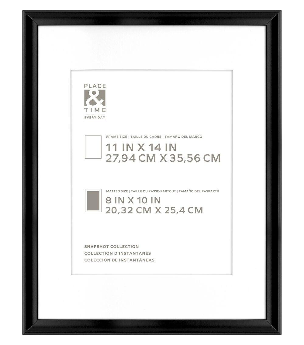 11″ x 14″ Matted to 8″ x 10″ Snapshot Gallery Frame Black |   Picture Frames Home & Decor Black