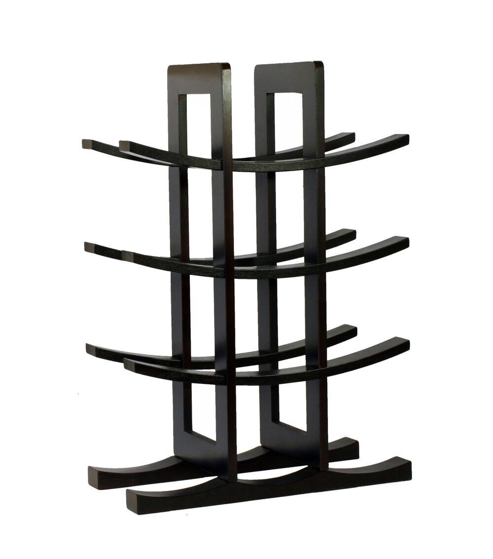 12-Bottle Dark Espresso Bamboo Wine Rack  |   Kitchen Decor Home & Decor Home Decor