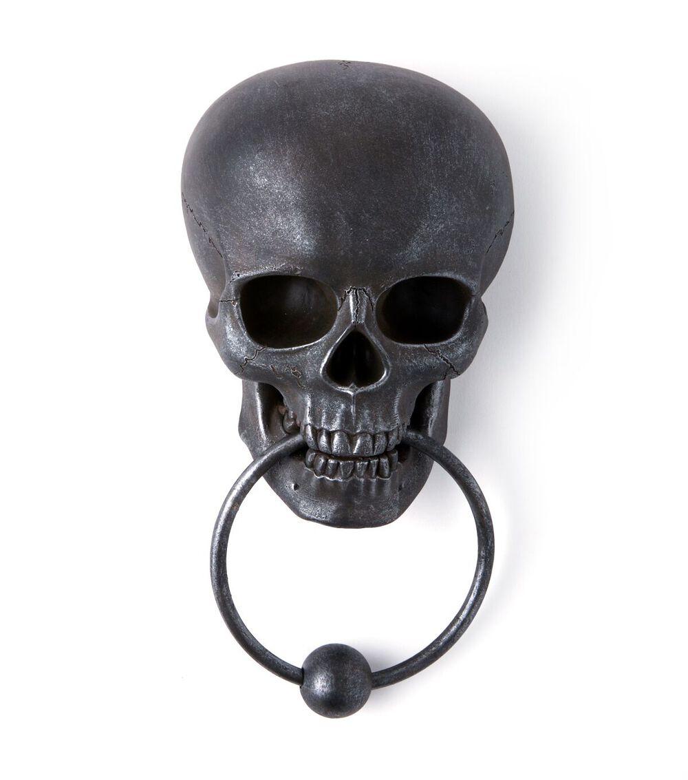 12″ Halloween Black Skull Door Knocker  |   Home Decor Home & Decor Home Decor