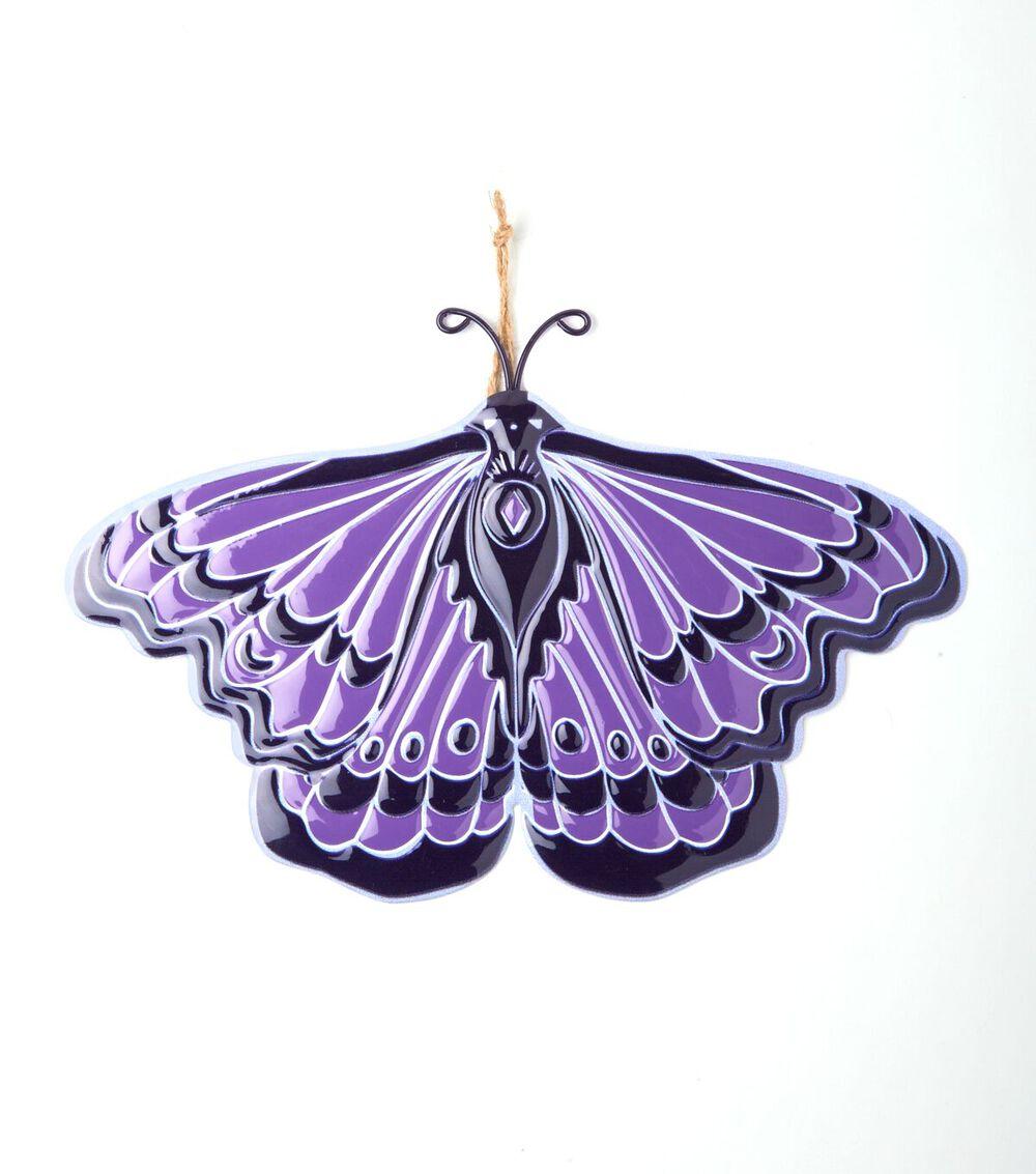 12″ x 8″ Halloween Purple Iron Moth  |   Home Decor Home & Decor Home Decor