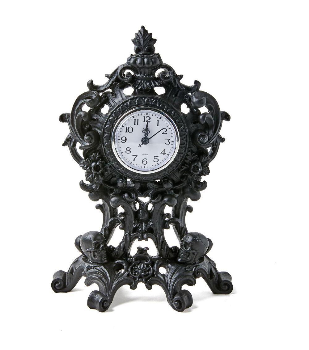 13″ Halloween Black Ornate Clock  |   Home Decor Home & Decor Home Decor