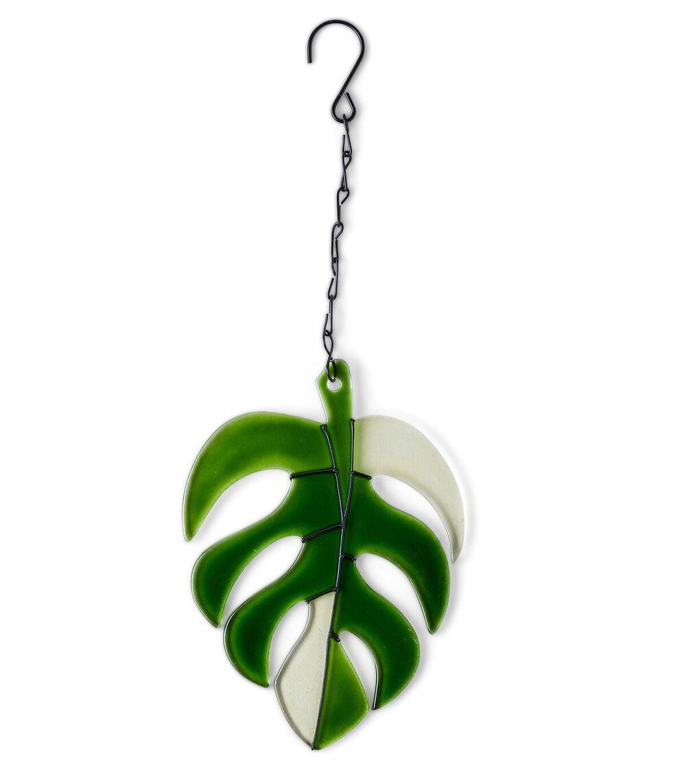 14″ Summer Green Stained Glass Hanging Leaf  |   Home Decor Home & Decor Home Decor