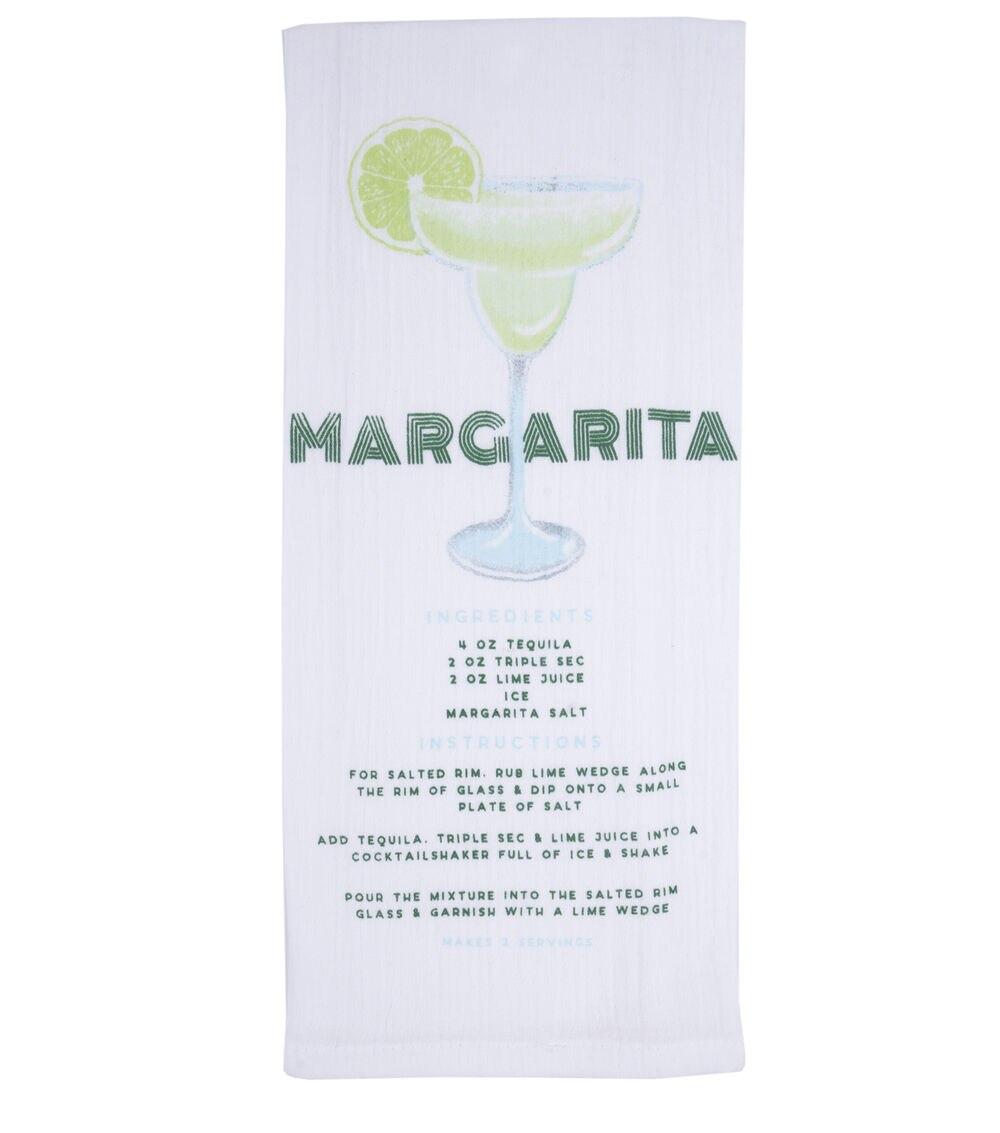 16″ x 26″ Summer White Margarita Recipe Gauze Towel  |   Kitchen Decor Home & Decor Kitchen Decor