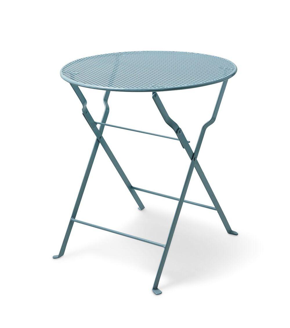 17″ Summer Iron Outdoor Folding Table Blue |   Outdoor Decor Home & Decor Blue