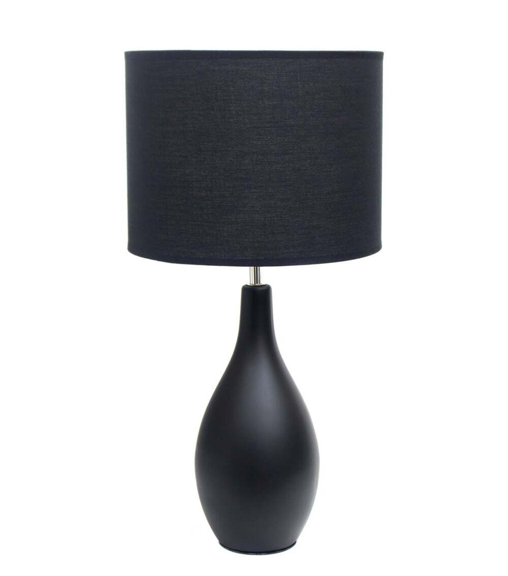 18″ Ceramic Dewdrop Desk Lamp With Fabric Shade Black |   Home Office Home & Decor Black