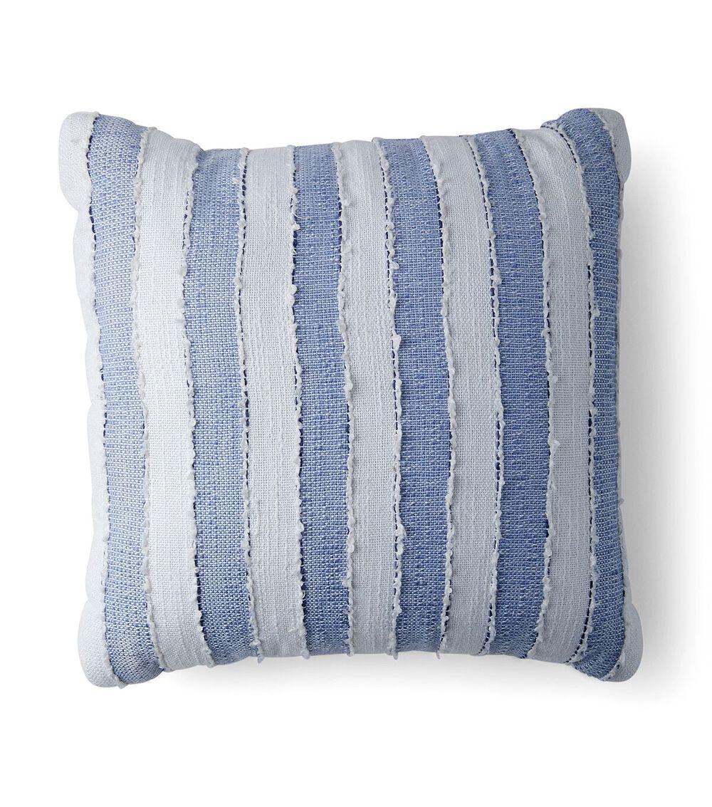 18″ x 18″ Spring Blue & White Striped Pillow  |   Home Decor Home & Decor Home Decor