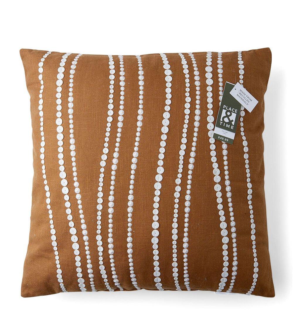 18″ x 18″ Spring Brown Sequin Pillow  |   Home Decor Home & Decor Home Decor