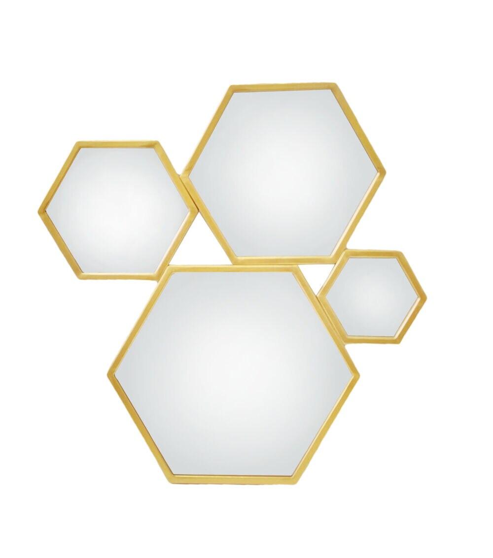 18″ x 18″ Spring Gold Hexagon Mirror  |   Home Decor Home & Decor Home Decor