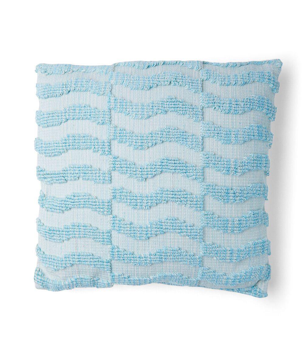 18″ x 18″ Summer Sky Blue Wavy Line Pillow  |   Home Decor Home & Decor Home Decor