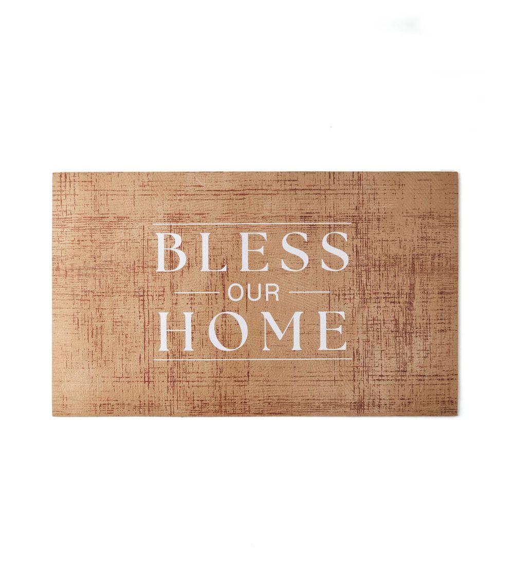 18″ x 30″ Spring Brown Bless Our Home Rubber Door Mat  |   Home Decor Home & Decor Home Decor