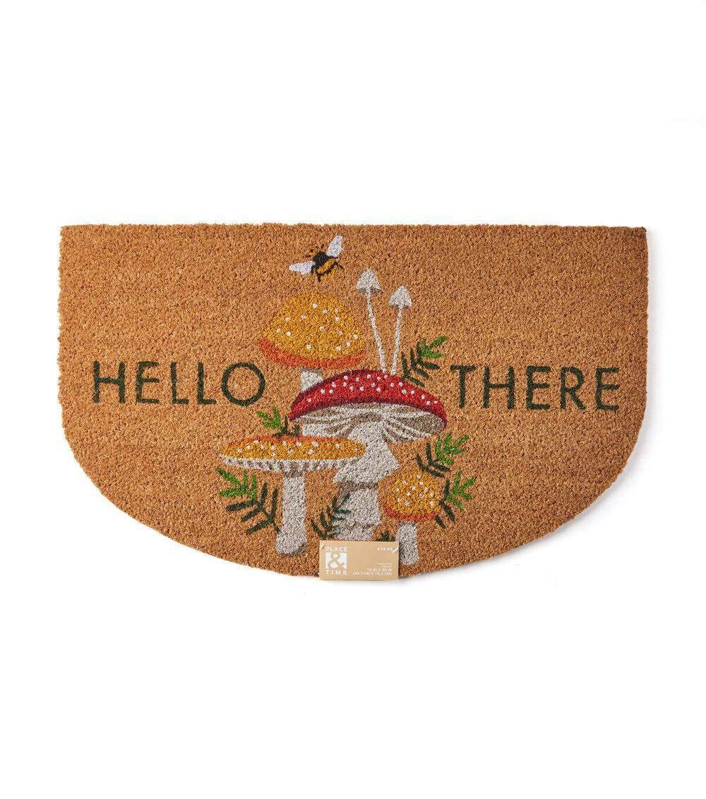 18″ x 30 Spring Brown Hello There Mushroom Coir Door Mat  |   Home Decor Home & Decor Home Decor