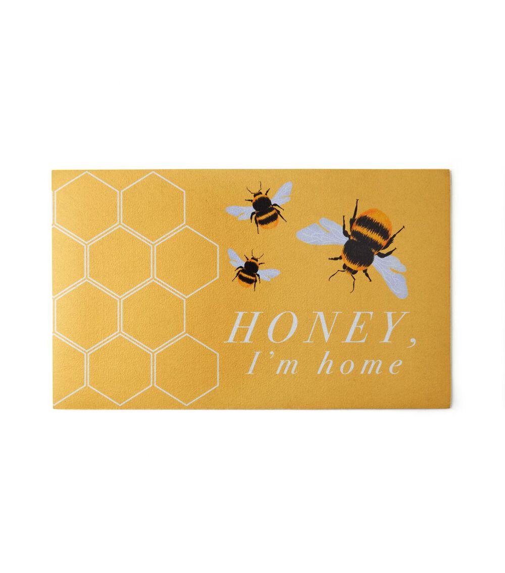 18″ x 30″ Spring Honey I’m Home Yellow Rubber Door Mat  |   Home Decor Home & Decor Home Decor