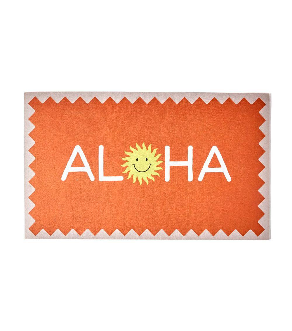 18″ x 30″ Summer Orange Aloha Orange Rubber Door Mat  |   Outdoor Decor Home & Decor Home Decor