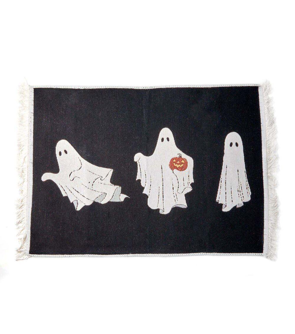 2′ x 3′ Halloween Ghosts on Black Woven Rug  |   Home Decor Home & Decor Home Decor