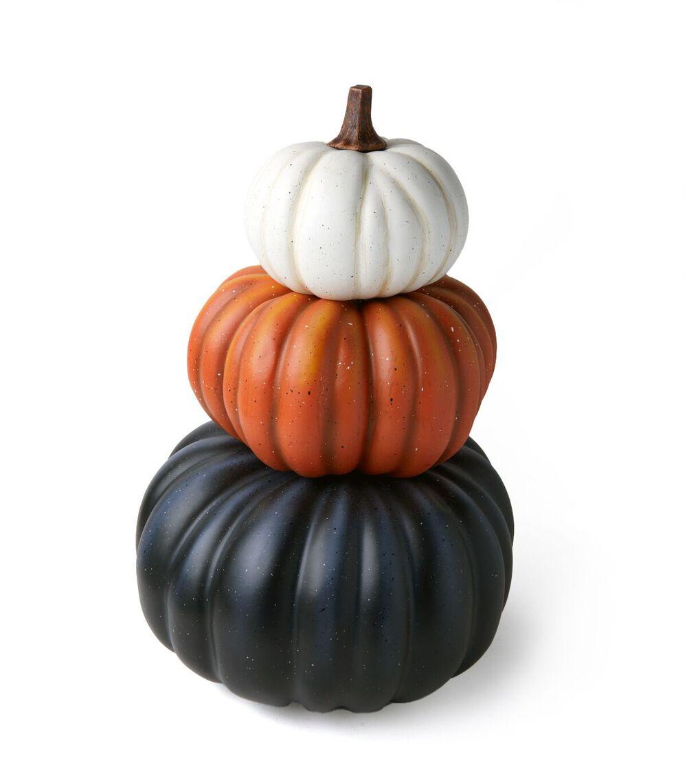 22″ Halloween White & Orange Stacked Pumpkins  |   Home Decor Home & Decor Home Decor