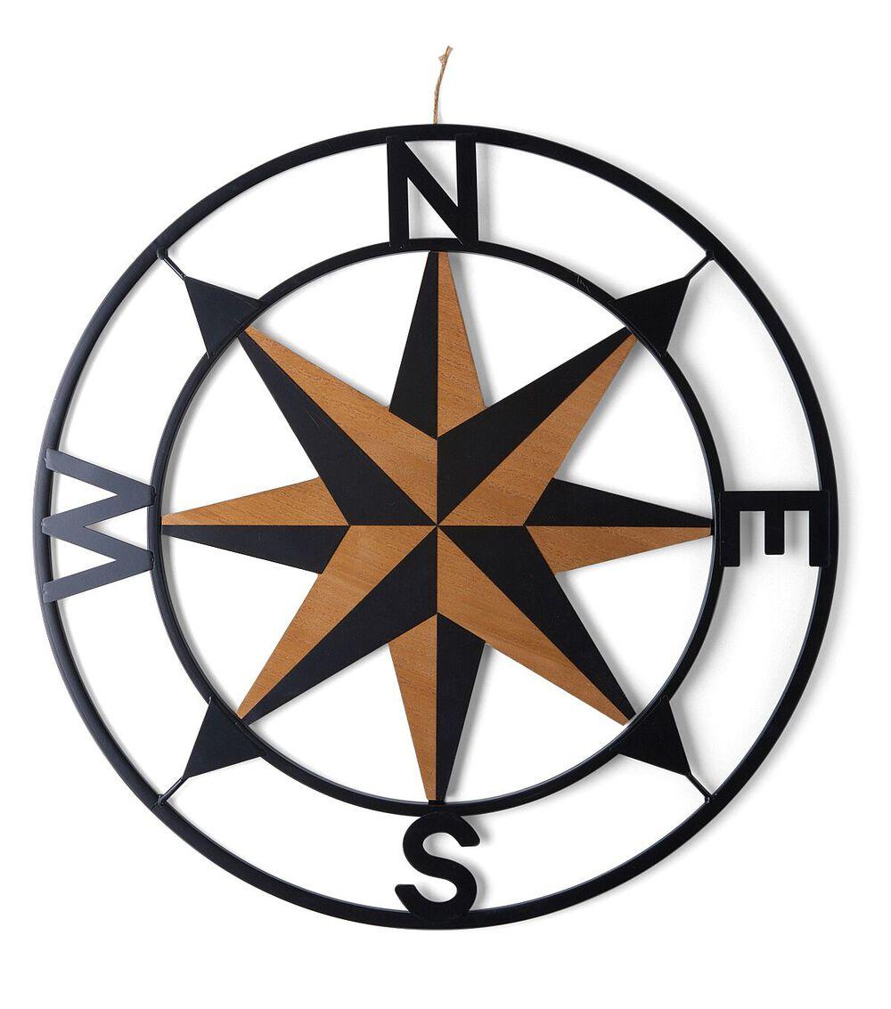 23″ Summer Iron Wood Compass Wall Art  |   Home Decor Home & Decor Home Decor