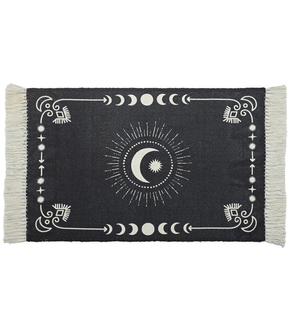 24″ x 36″ Halloween Black Printed Moon Woven Rug  |   Home Decor Home & Decor Home Decor