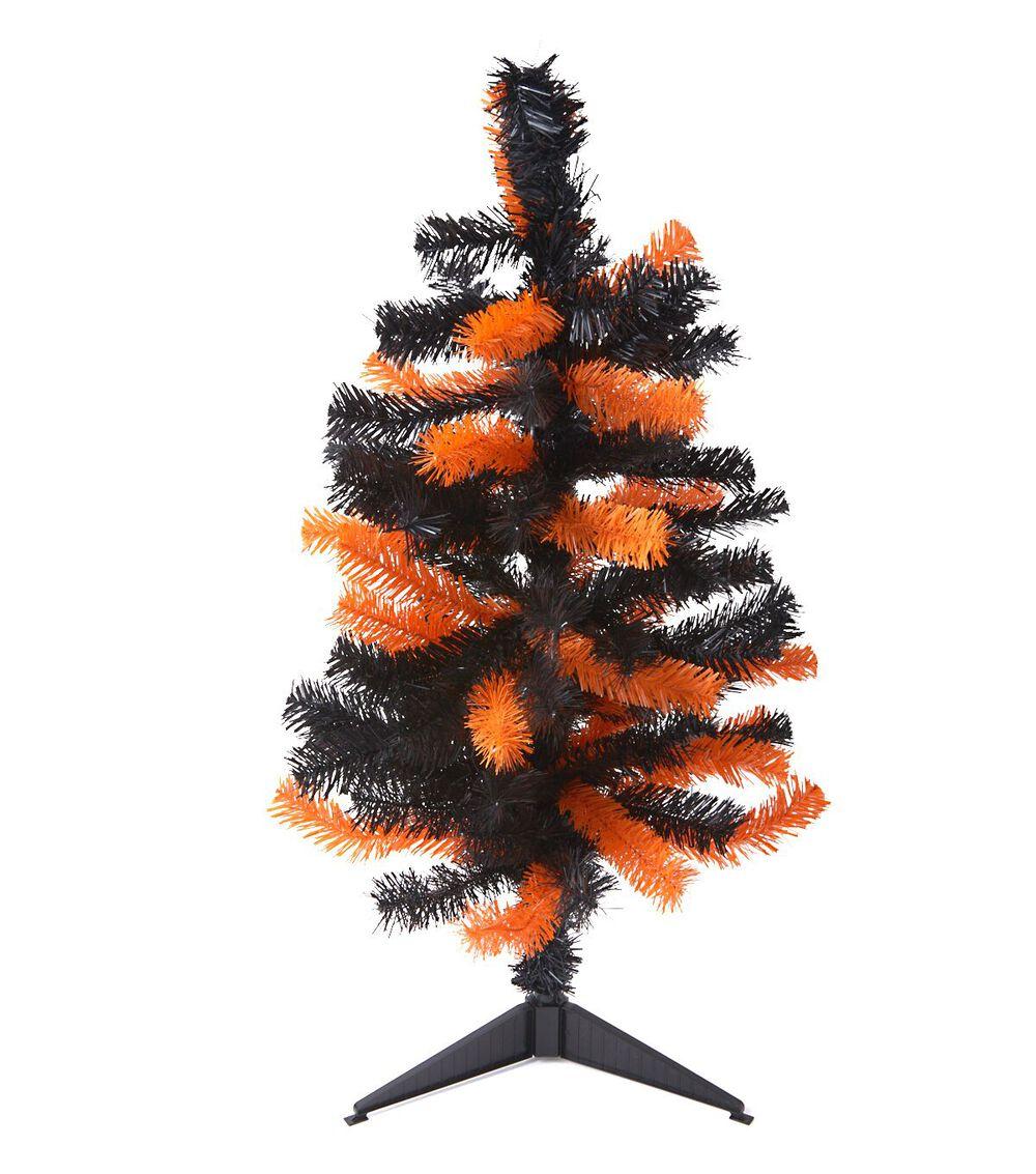 32″ Halloween Orange & Black Tinsel Tree  |   Home Decor Home & Decor Home Decor