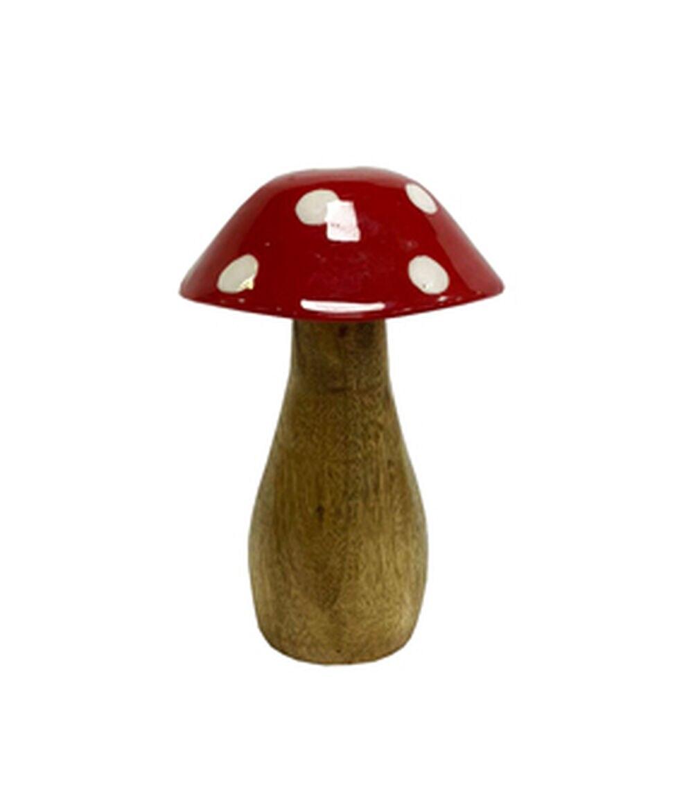 5.5″ Spring Red & White Wood Mushroom  |   Home Decor Home & Decor Home Decor