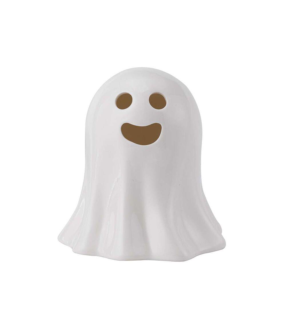 5″ Halloween Warm White LED Ceramic Smiling Ghost  |   Home Decor Home & Decor Home Decor