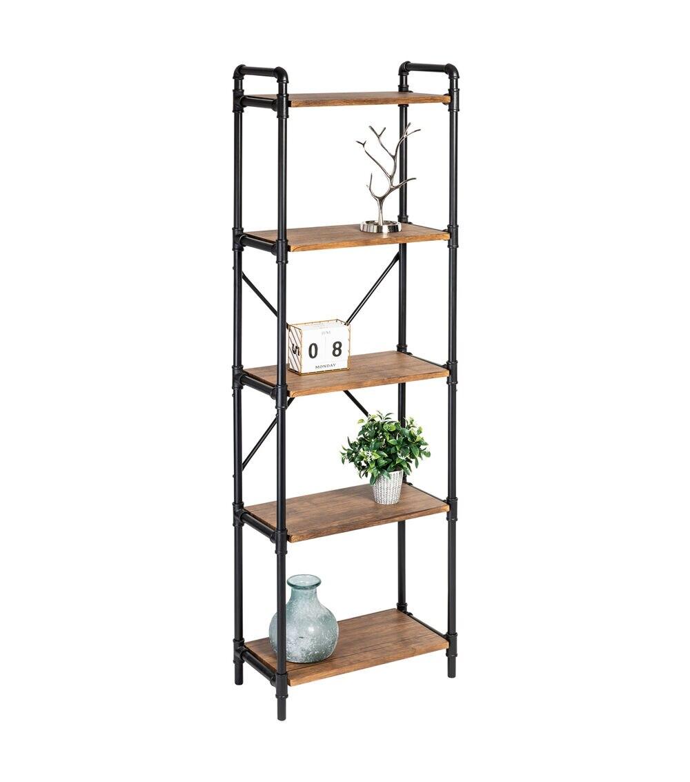 5 Tier Industrial Bookshelf Black  |   Bed & Bath Decor Bed & Bath Decor Bed & Bath Decor