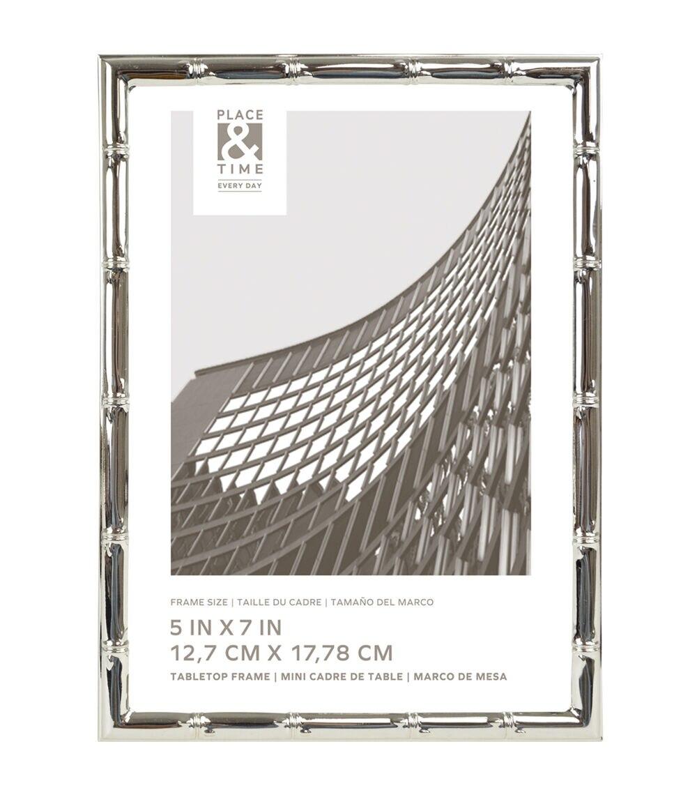 5″ x 7″ Silver Bamboo Tabletop Picture Frame  |   Picture Frames Home & Decor Picture Frames