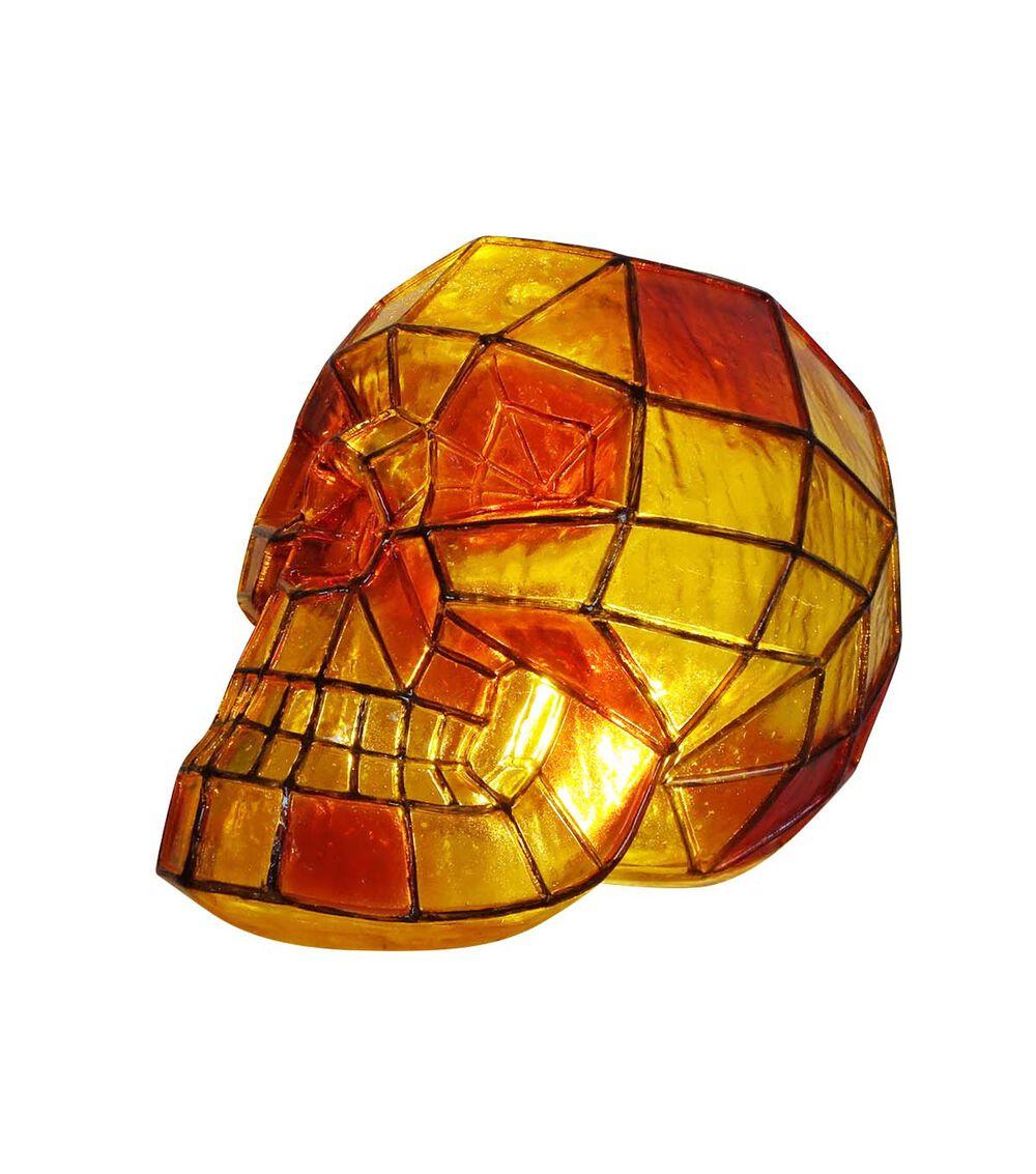 6″ Halloween LED Stained Glass Skull  |   Home Decor Home & Decor Home Decor