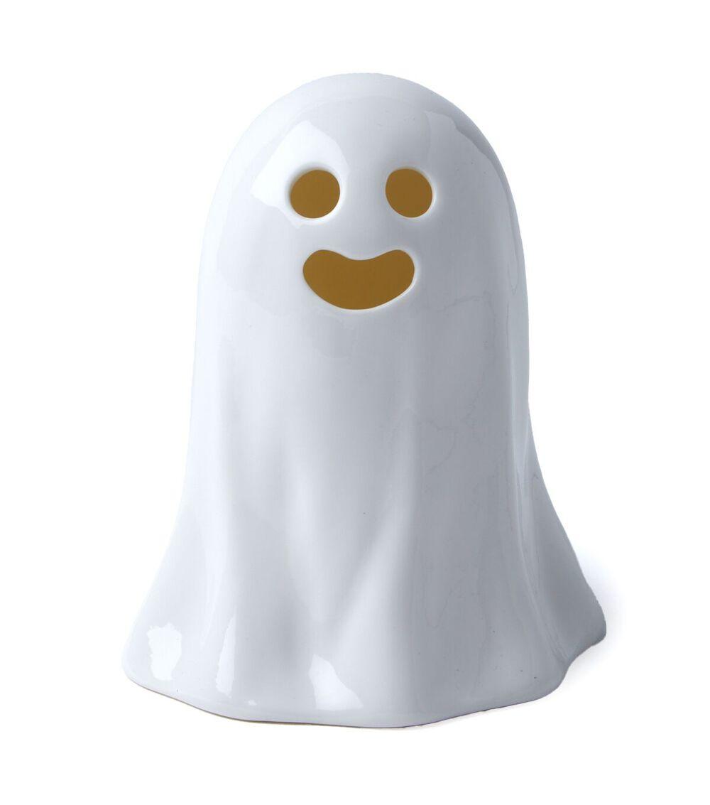 6″ Halloween Warm White LED White Ceramic Ghost  |   Home Decor Home & Decor Home Decor