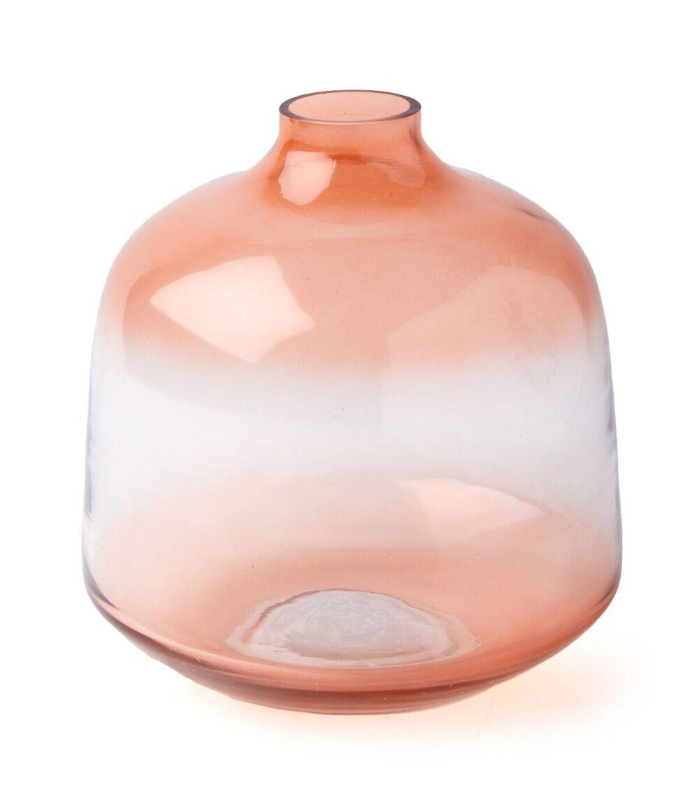 6″ Summer Coral Glass Ombre Vase  |   Home Decor Home & Decor Home Decor