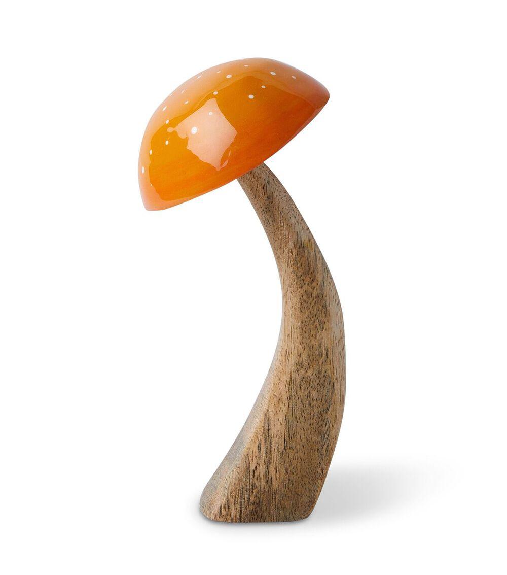 7.5″ Spring Orange Curved Wood Mushroom  |   Home Decor Home & Decor Home Decor