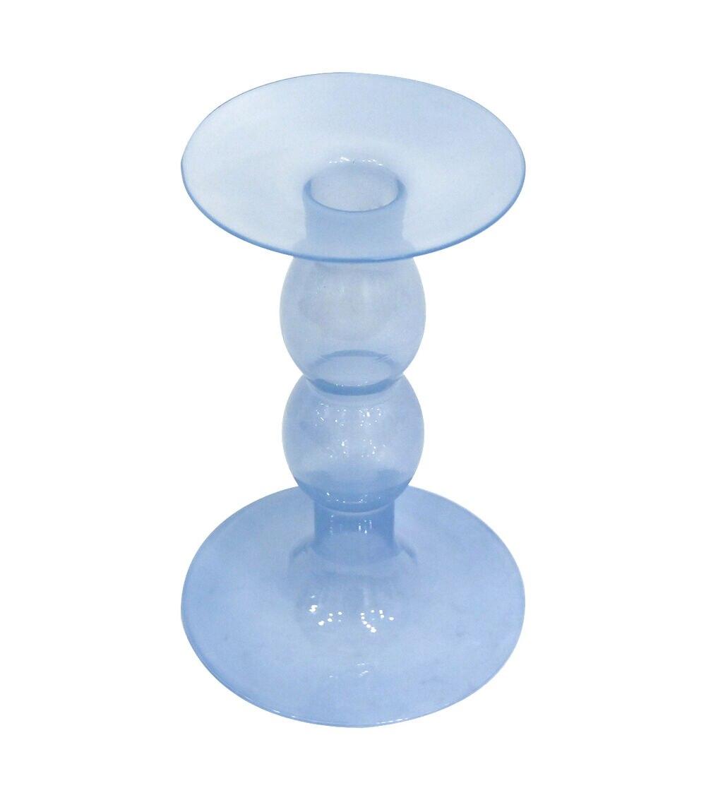 7″ Spring Glass Pillar Candle Holder Blue |   Candles & Warmers Candles & Warmers Blue