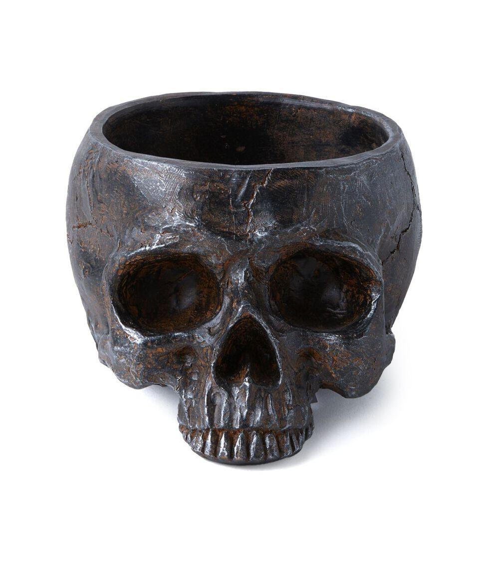 8″ Halloween Black Skull Bowl  |   Home Decor Home & Decor Home Decor