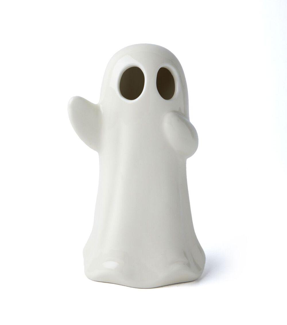 8″ Halloween Multicolor LED Waving White Ceramic Ghost  |   Home Decor Home & Decor Home Decor