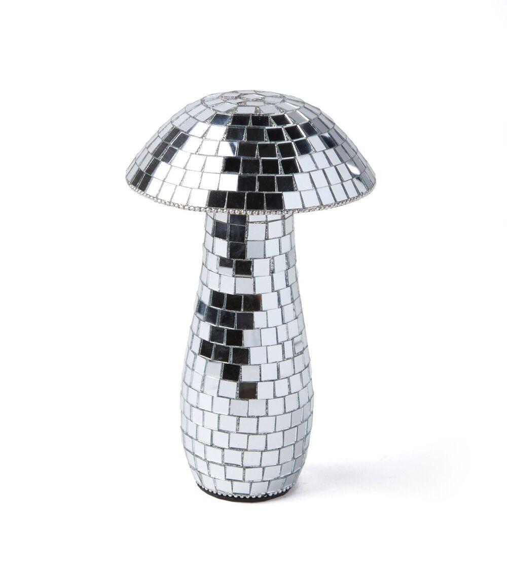 8″ Halloween Silver Disco Mushroom  |   Home Decor Home & Decor Home Decor