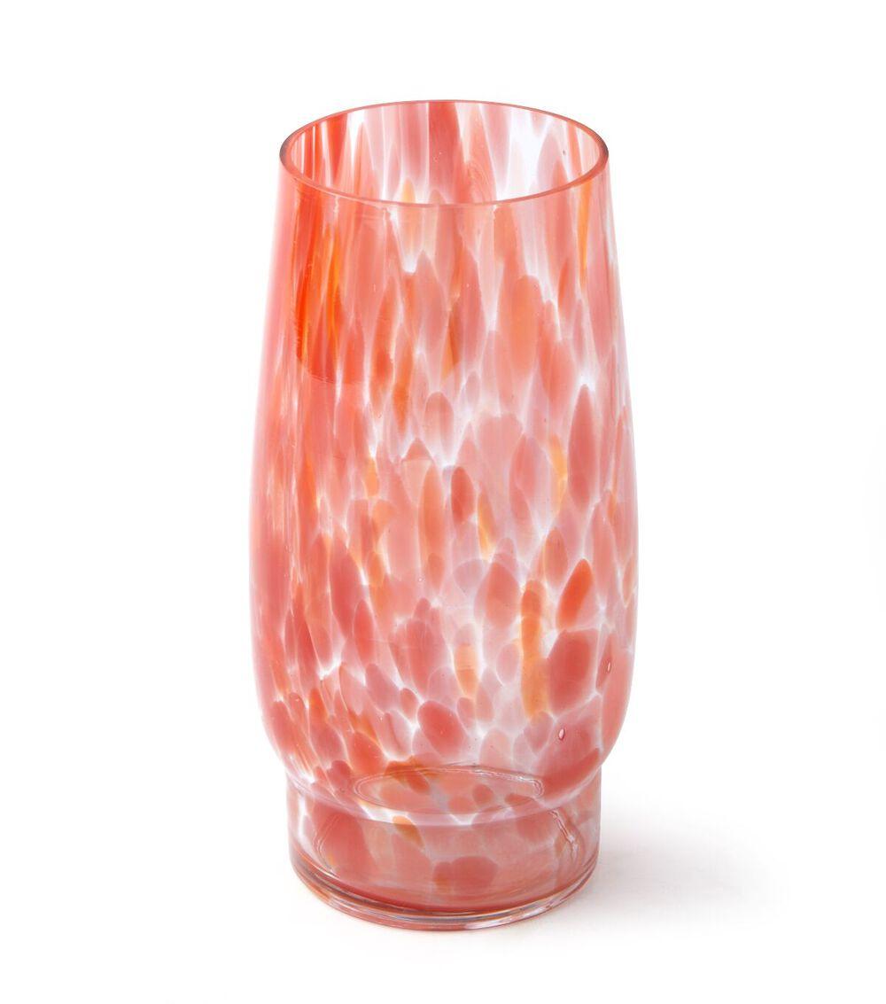 8″ Summer Coral Glass Patterned Vase  |   Home Decor Home & Decor Home Decor