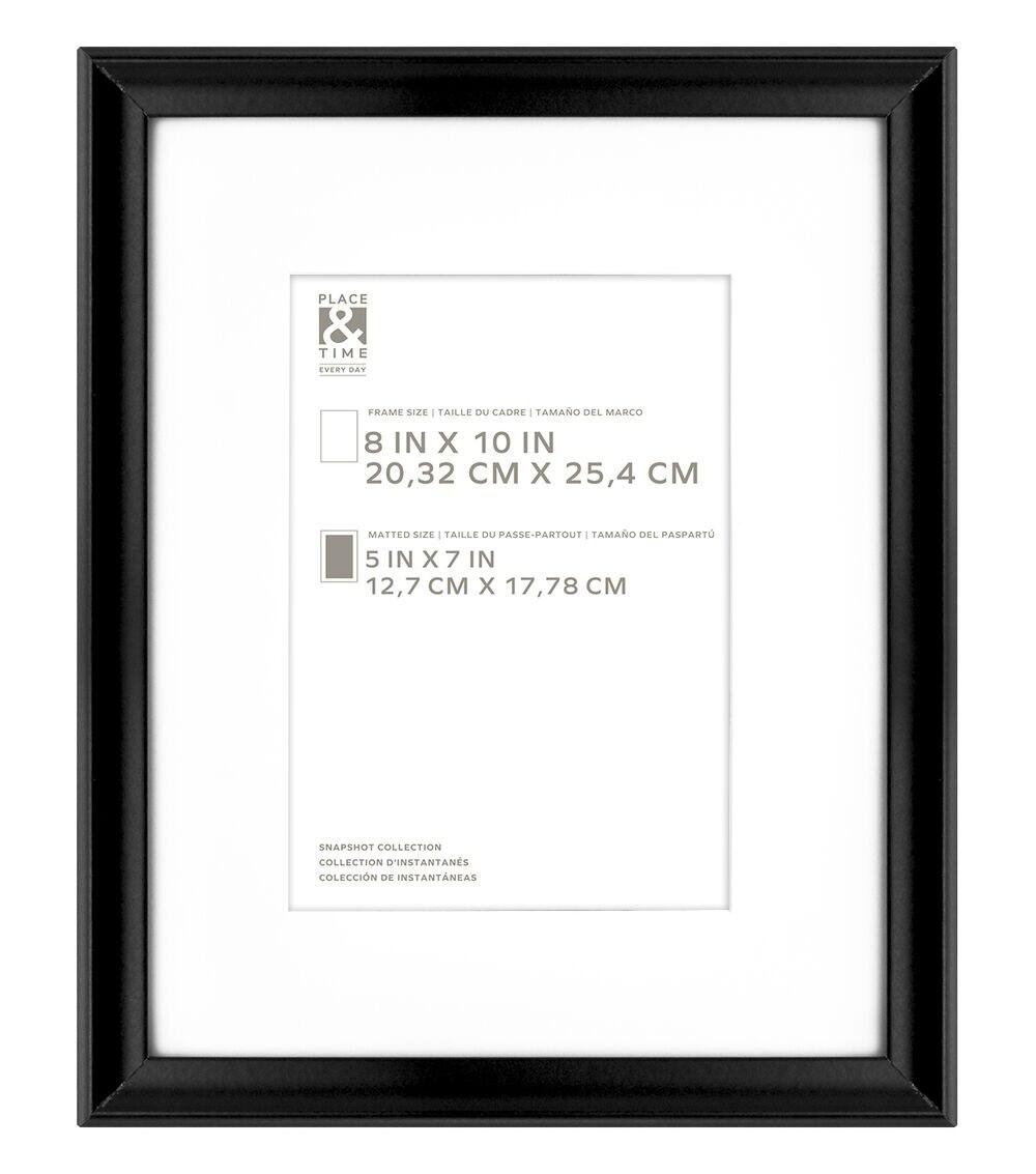 8″ x 10″ Matted to 5″ x 7″ Snapshot Wall Picture Frame Black |   Picture Frames Home & Decor Black