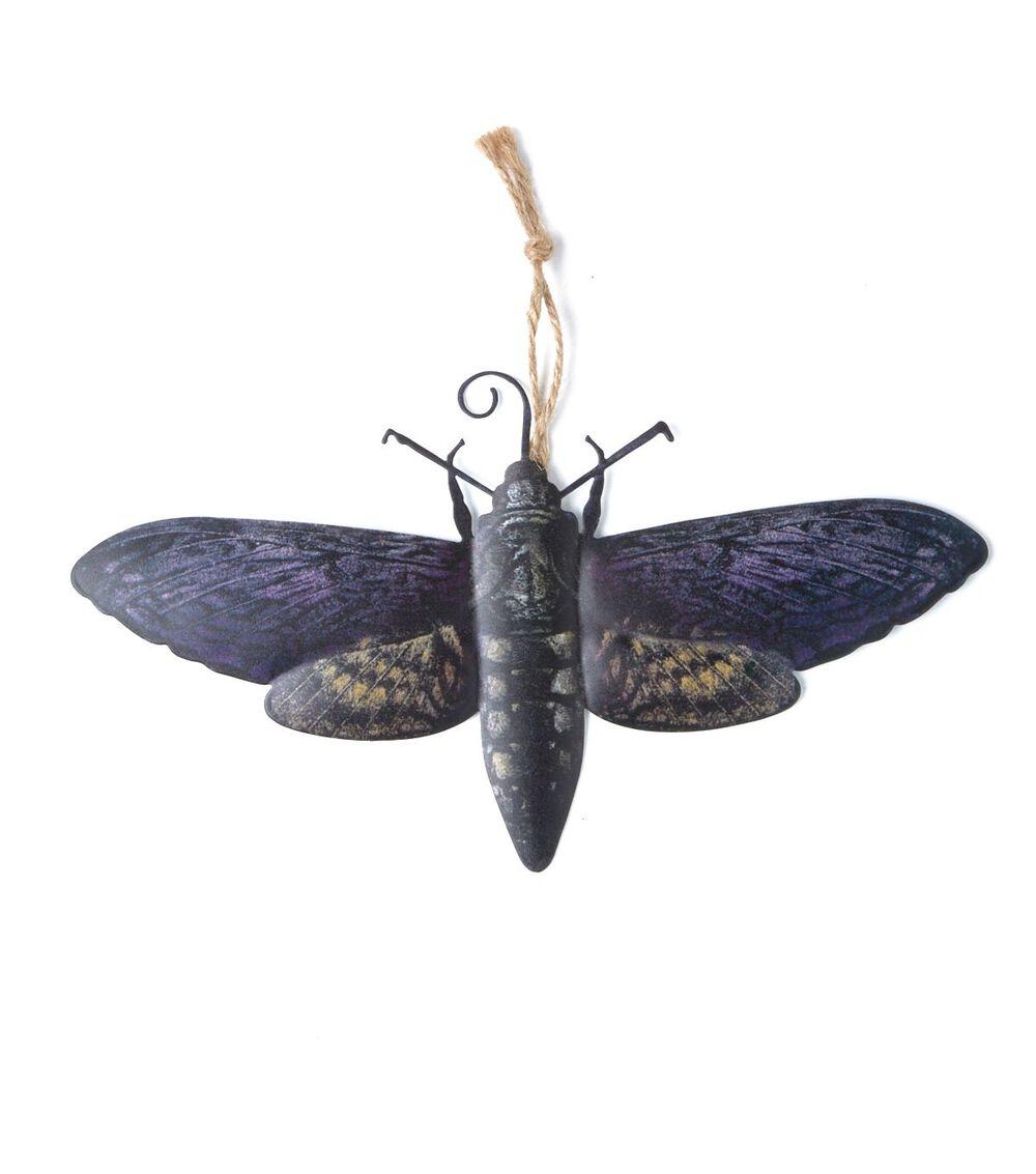 9″ Halloween Blue Iron Moth  |   Home Decor Home & Decor Home Decor