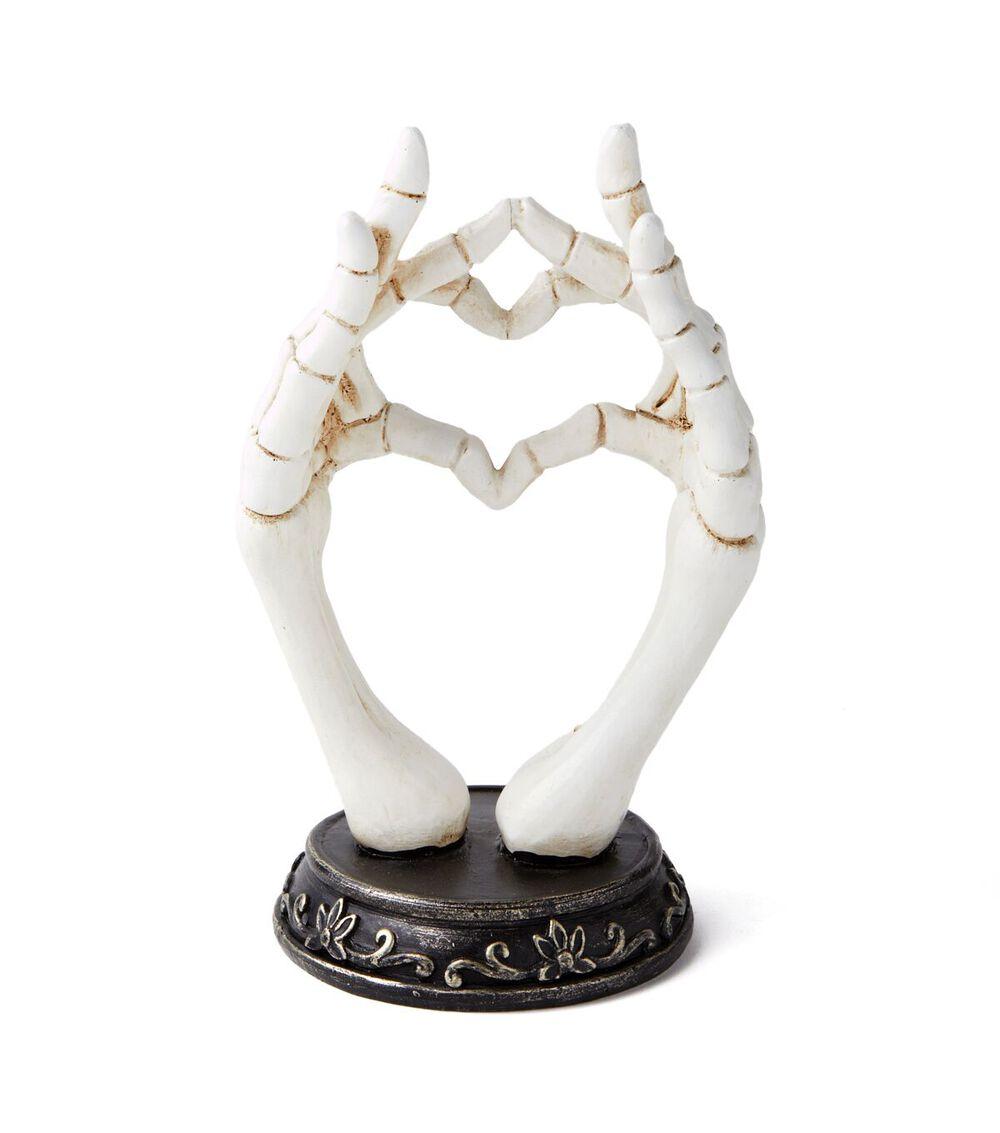 9″ Halloween White Skeleton Heart Hands  |   Home Decor Home & Decor Home Decor