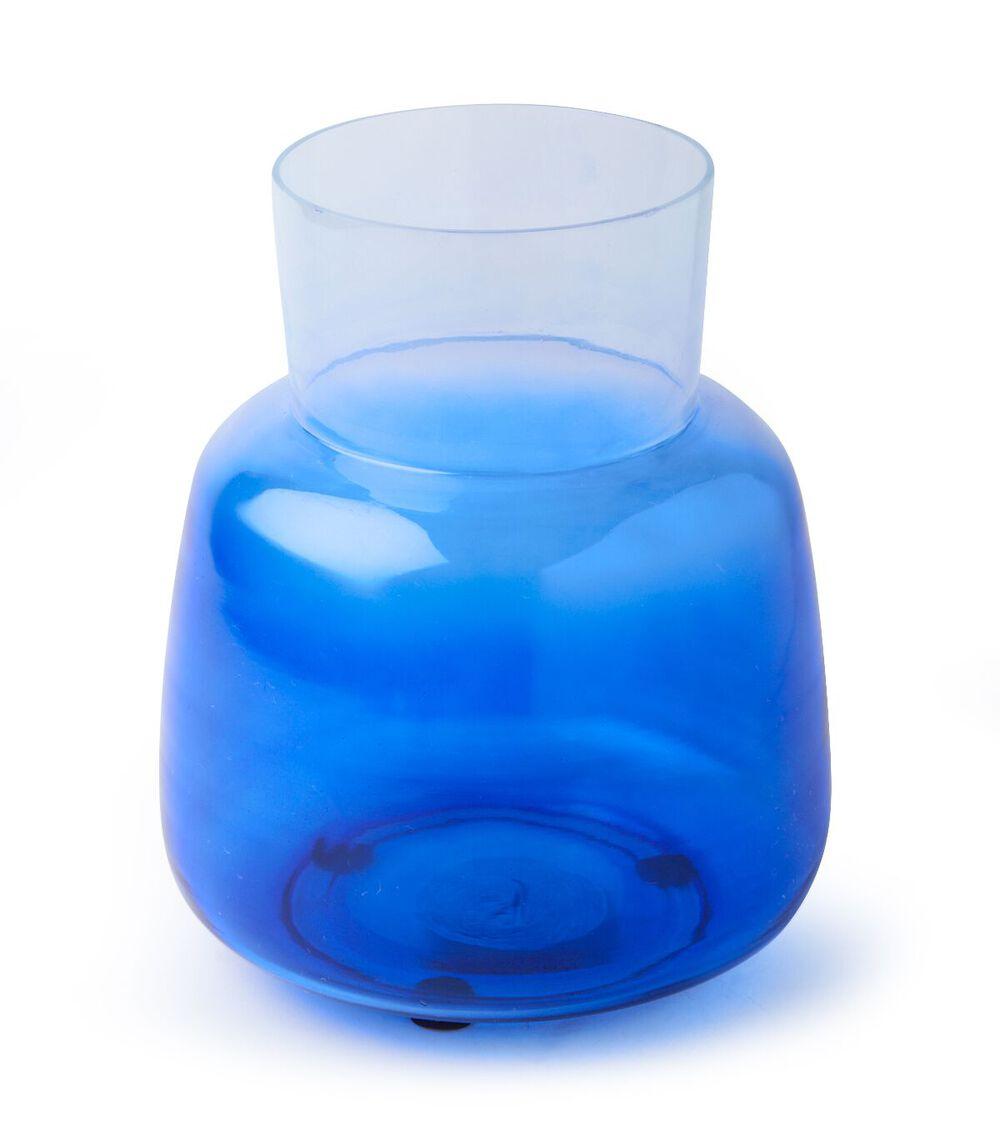 9″ Summer Blue Glass Ombre Vase  |   Home Decor Home & Decor Home Decor