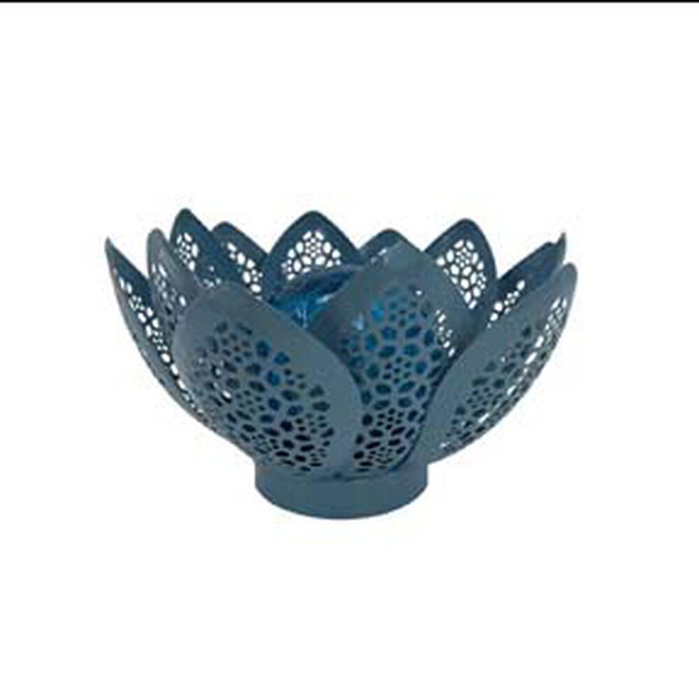 9″ Summer Iron Solar Flower Blue |   Outdoor Decor Home & Decor Blue