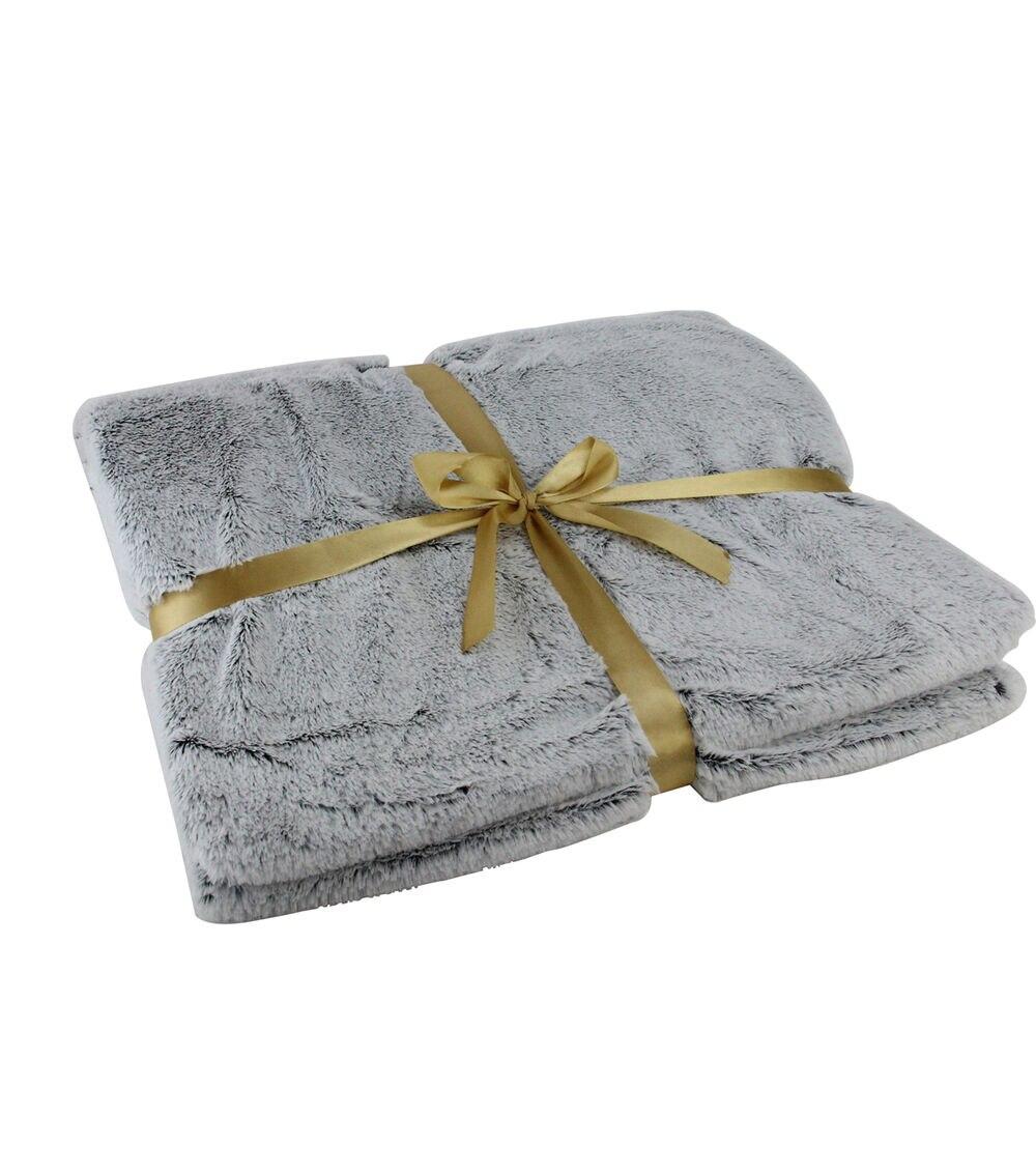 Ash Gray Plush Rectangular Throw Blanket 55″ x 62″  |   Home Decor Home & Decor Home Decor