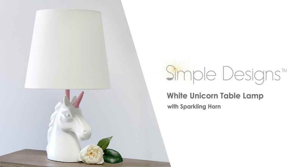 Sparkling Unicorn Table Lamp Pink And White |   Home Decor Home & Decor Home Decor