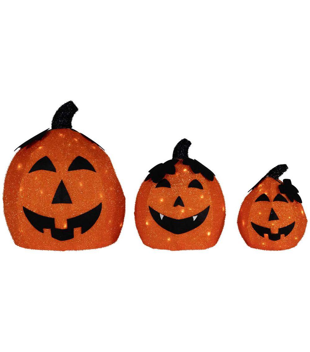 26″ Halloween LED Orange Jack O Lanterns 3pc  |   Outdoor Decor Home & Decor Outdoor Decor