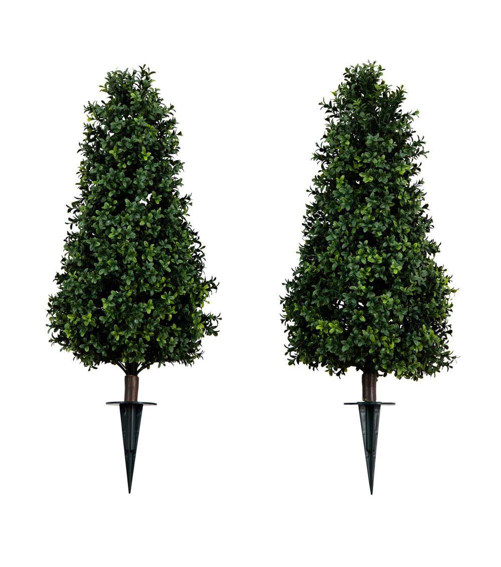 3′ UV Resistant Boxwood Plant With Ground Stake 2ct  |   Outdoor Decor Home & Decor Outdoor Decor