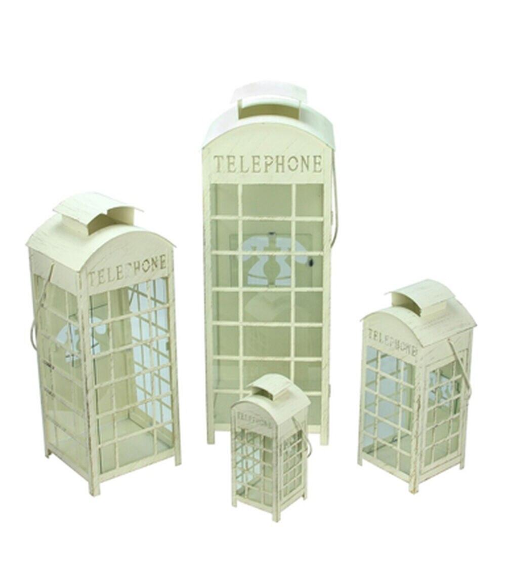 4ct Telephone Booth Glass Pillar Candle Lanterns  |   Candles & Warmers Candles & Warmers Candles & Warmers