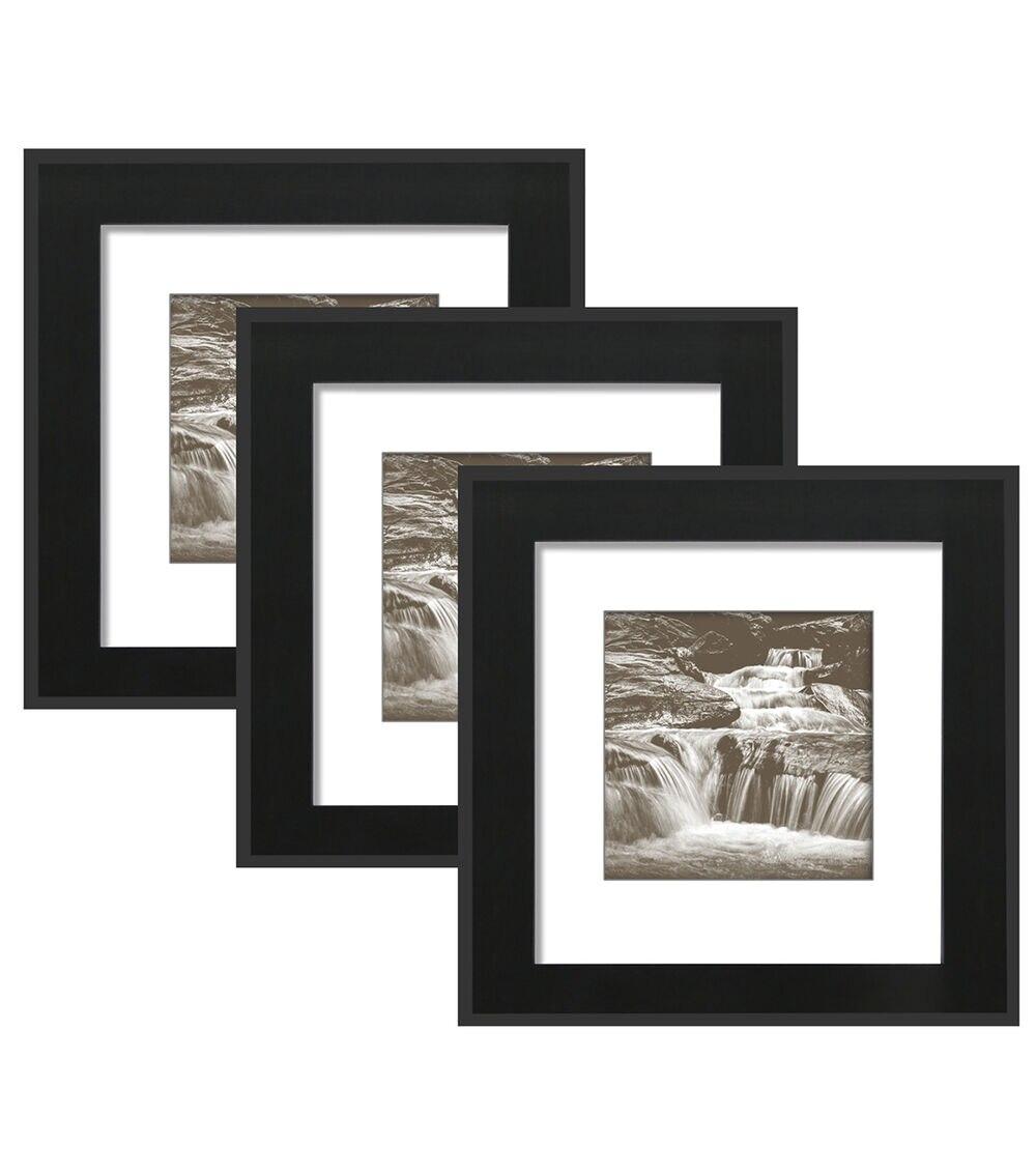 12″ x 12″ Black Wired Edge Wall Frame Set 3pk  |   Picture Frames Home & Decor Picture Frames